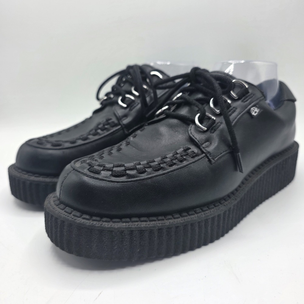TUK Anarchic Creeper Mens 8 Womens 10 Black Goth Chunky Platform Shoes Emo Punk